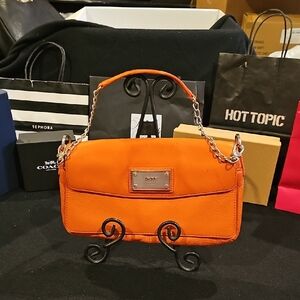 Orange DNKY Leather Women's Bag